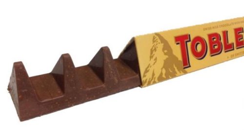 Čokoláda Toblerone bez alpské hory Matterhorn